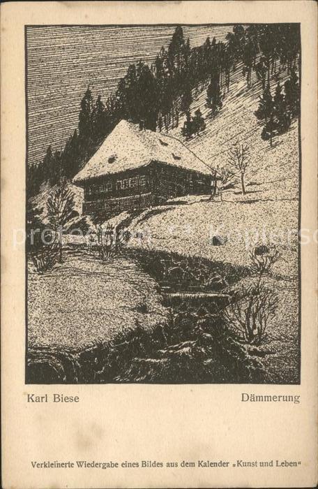 Biese Carl Karl Dämmerung Kalender Kunst und Leben