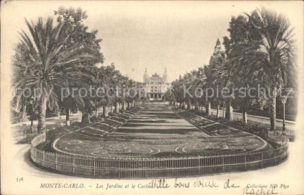 Monte-Carlo Les Jardins et le Casino Palmiers