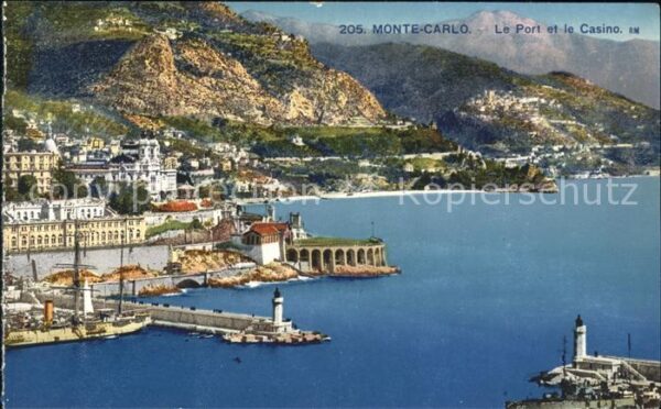 Monte-Carlo Le Port et le Casino Phare