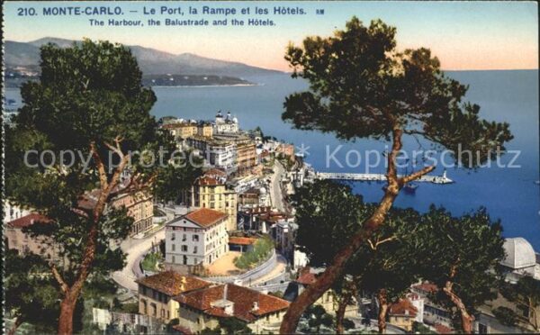 Monte-Carlo Port Rampe et les Hotels Cote d_Azur