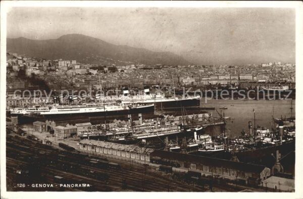 Genova Genua Liguria Hafen Ozeandampfer
