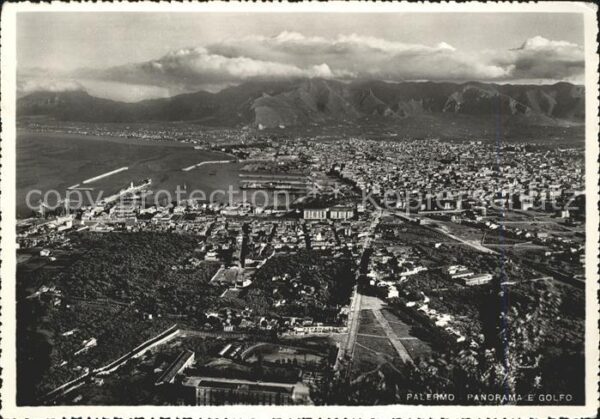 Palermo Sicilia Golfo Fliegeraufnahme