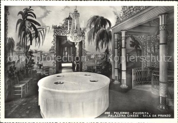 Palermo Sicilia Favorita Palazzina cinese Sala da pranz