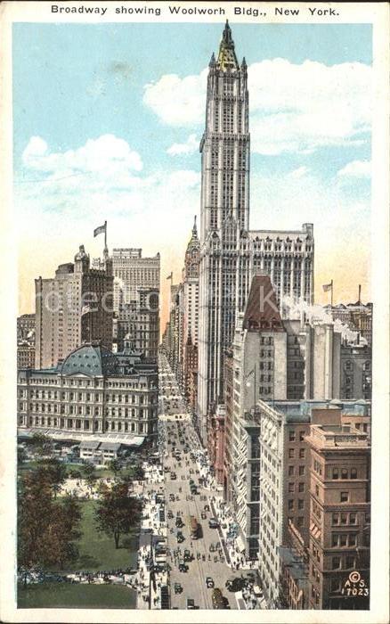 New York City Broadway Woolworth Building Skyscraper