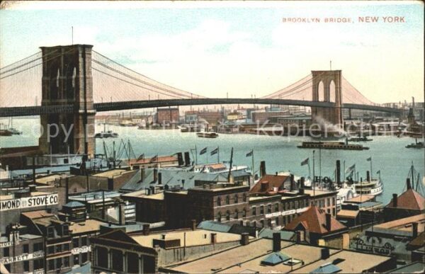 New York City Brooklyn Bridge East River