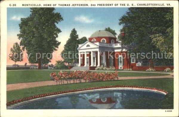 Charlottesville Virginia Monticello Home of Thomas Jefferson US