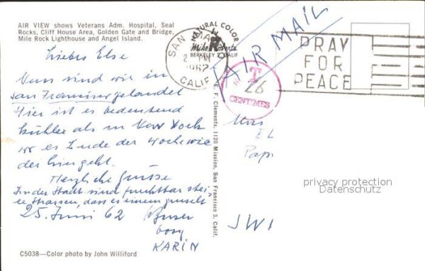 San Francisco California Veterans Adm Hospital Seal Rocks Golden – Bild 2
