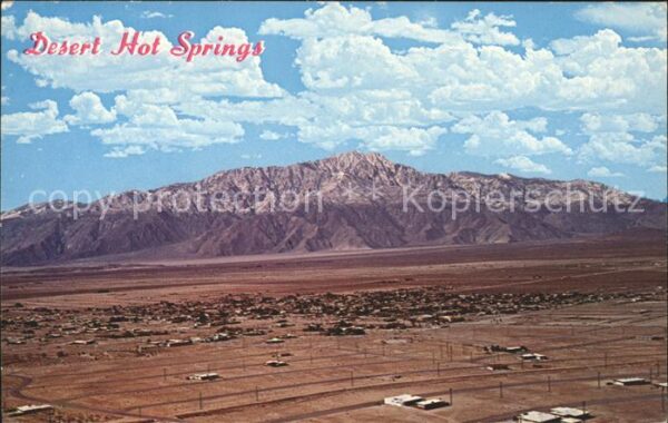 Desert Hot Springs Panorama with Mt San Jacinto aerial vie
