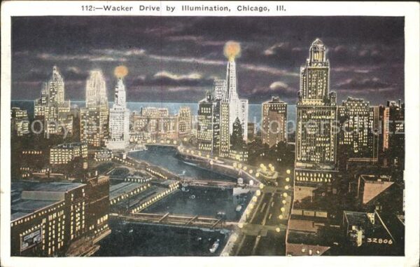 Chicago Illinois Wacker Drive by Illumination