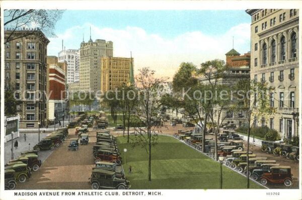 Detroit Michigan Madison Avenue from Athletic Club
