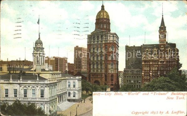 New York City City Hall World and Tribune Buildings