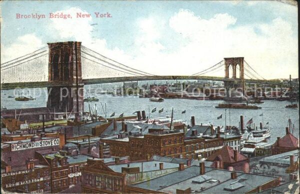 New York City Brooklyn Bridge East River