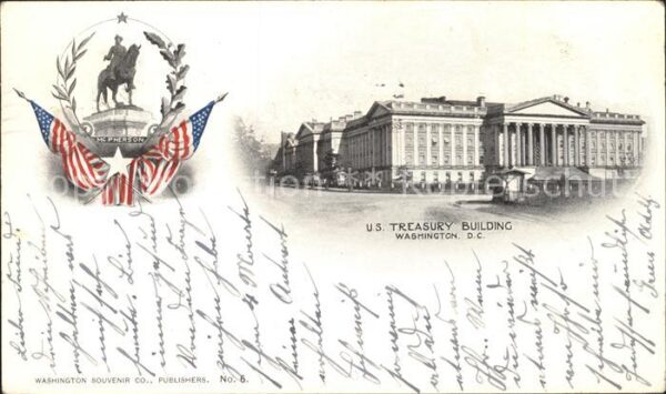 Washington DC US Treasury Building McPherson Monument
