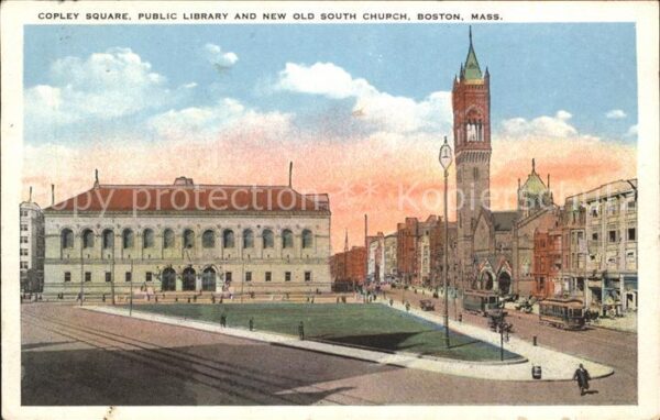 Boston Massachusetts Copley Squre Public Library Church