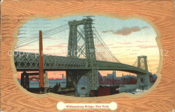 New York City Williamsburg Bridge East River