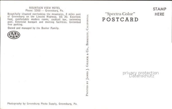 Greensburg Pennsylvania Mountain View Hotel Swimming Pool – Bild 2