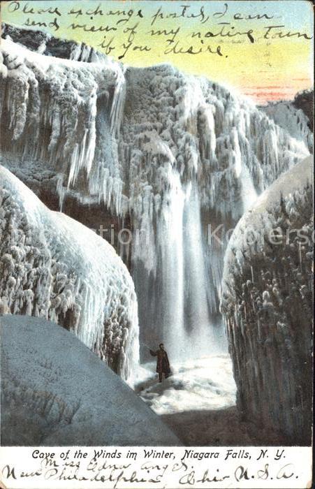Niagara Falls New York Cave of the Winds in Winter