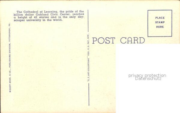 Pittsburgh Cathedral of Learning Forster Memorial – Bild 2