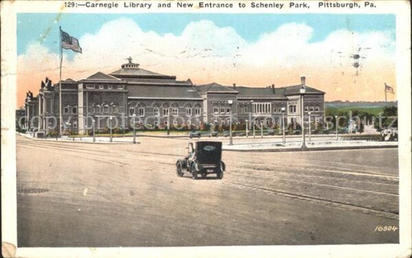 Pittsburgh Carnegie Library Entrance to Schenley P