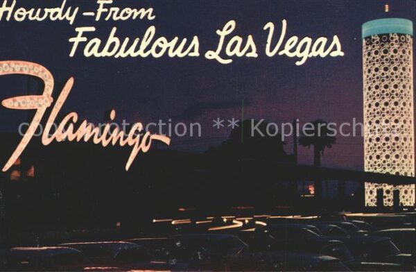 Las Vegas Nevada Hotel Flamingo at night
