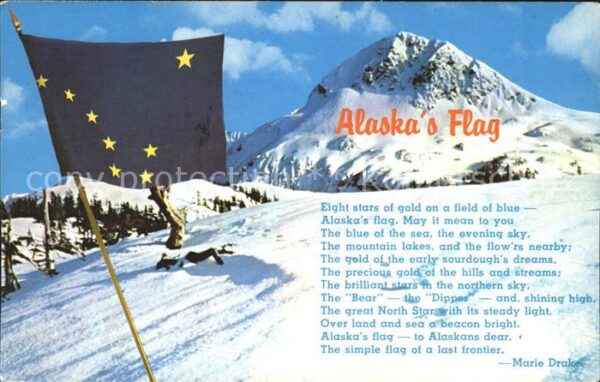 Alaska US-State The 49th State Flag Poem Marie Drake Mo