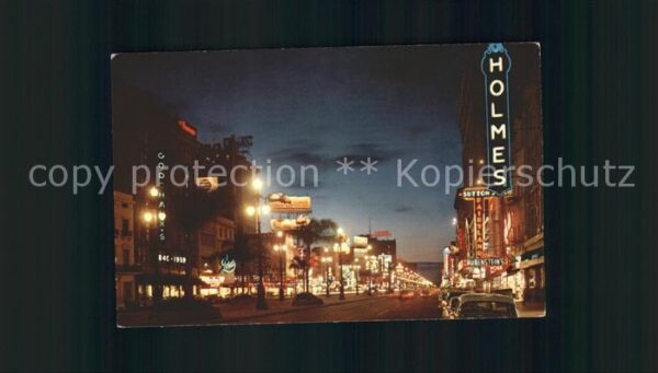 New Orleans Louisiana Canal Street at night