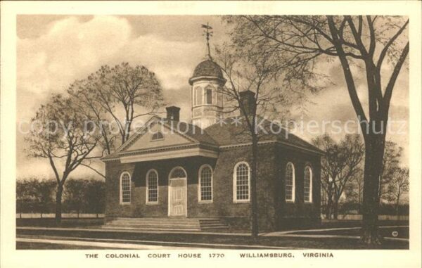 Williamsburg Virginia Colonial Court House 18th Century Histo