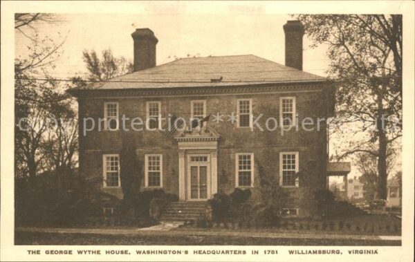 Williamsburg Virginia George Wythe House Washington's Headqua