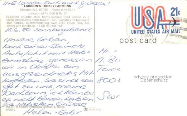 Chester New Jersey Larison's Turkey Farm Inn Restaurant – Bild 2