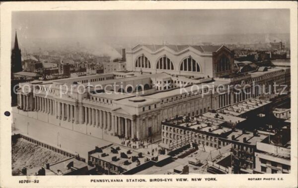New York City Birdseye view of Pennsylvania Station