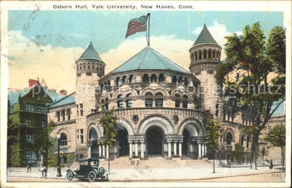 New Haven Connecticut Osborn Hall Yale University Flag