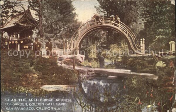 San Francisco California Arch Bridge Japanese Tea Garden Golden