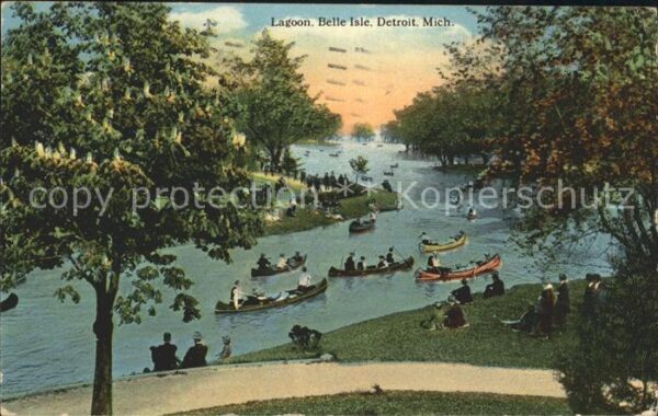 Detroit Michigan Lagoon Belle Isle Park Kanu