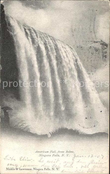 Niagara Falls New York American Falls from below