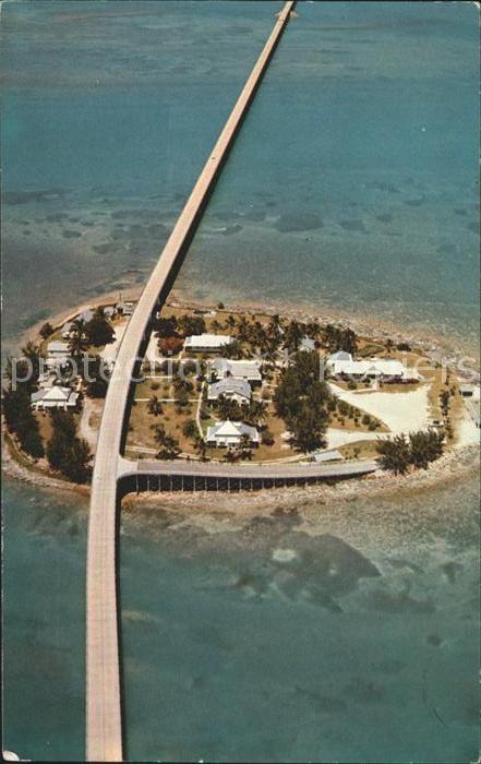 Pigeon Key Seven Mile Bridge aerial view