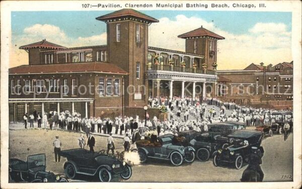 Chicago Illinois Pavilion Clarendon Municipal Bathing Be