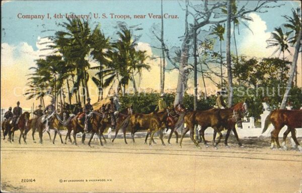 Vera-Cruz Company I 4th Infantry US Troops Horse