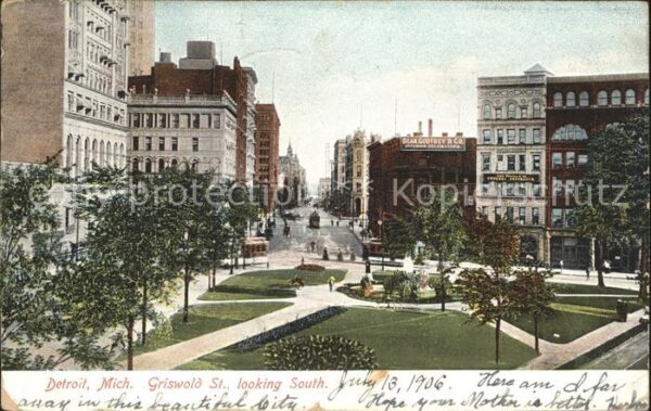 Detroit Michigan Griswold Street looking South