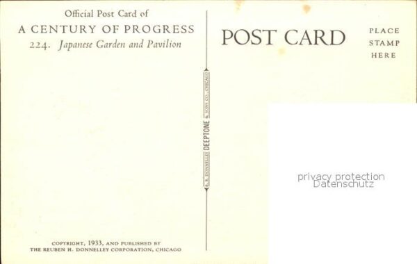 Chicago Illinois Official Card of Century of Progress Wo – Bild 2