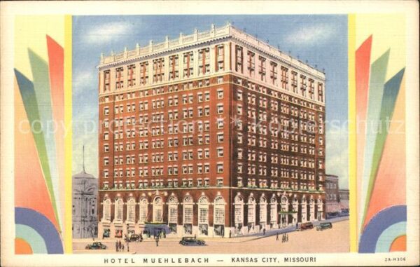 Kansas City Missouri Hotel Muehlebach Illustration