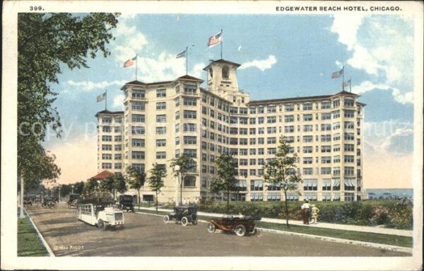 Chicago Illinois Edgewater Beach Hotel Automobile