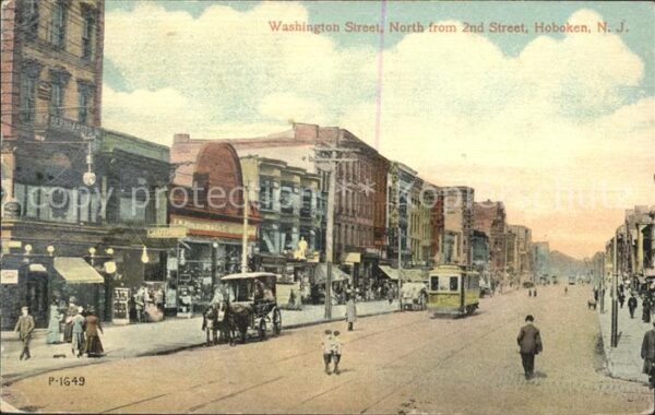 Hoboken New Jersey Washington Street Tram Pferdekutsche