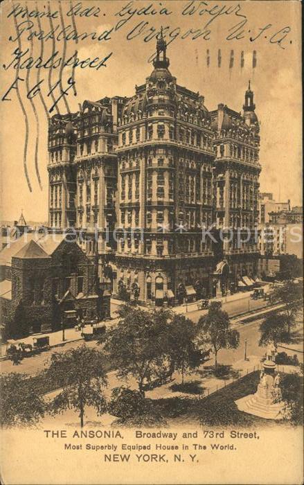 New York City Ansonia Hotel Broadway