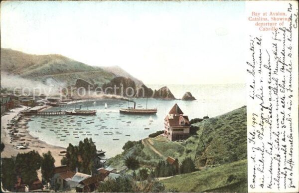 Avalon California Bay Departure of Cabrillo Steamer