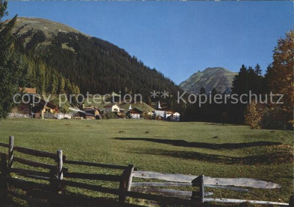 Langwies GR Hotel Restaurant Bahnhof Ortsblick