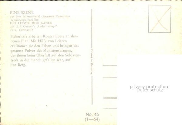Kino Film Der letzte Mohikaner Felsen Leiter – Bild 2