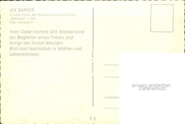 Kino Film Winnetou I. Teil Lex Barker – Bild 2
