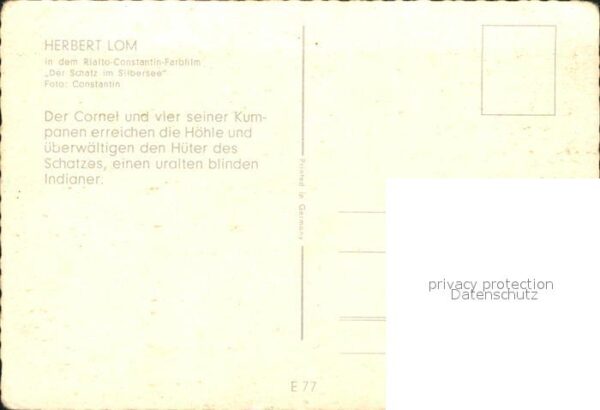 Kino Film Der Schatz im Silbersee Herbert Lom – Bild 2