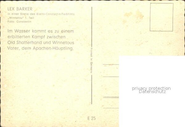 Kino Film Winnetou I. Teil Lex Barker – Bild 2
