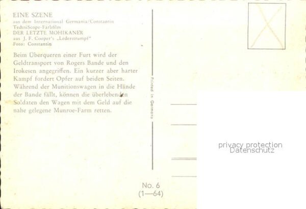 Kino Film Der letzte Mohikaner Nr. 6 Rogers Bande – Bild 2